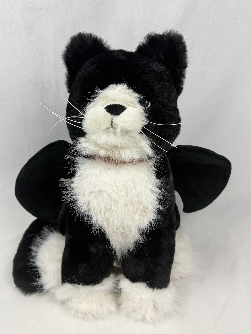 Pottery Barn Jinxy Boo Bat Wing Cat Shaped Pillow Plush 9X12 Black Halloween NWT